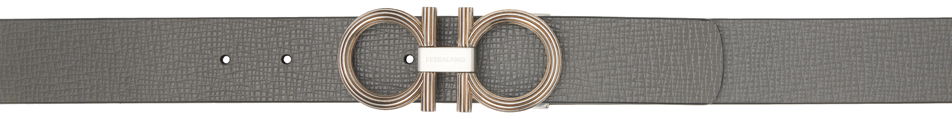 Opasok FERRAGAMO Gancini Reversible Belt Šedá | 764849 670264002, 0