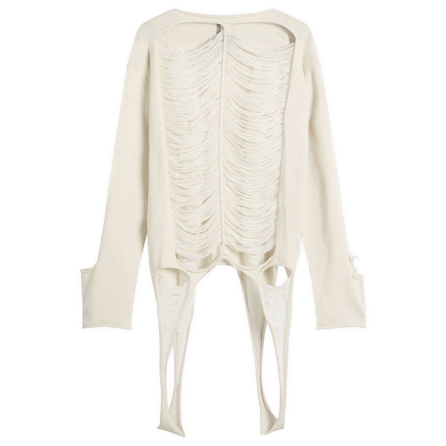 Sveter Rick Owens Rick Owens Knit Malia Top, Size Large Biela | RR01E5671-KGRIDM-41, 1