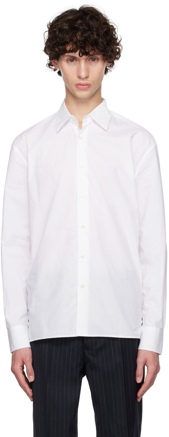 Košeľa Officine Générale Long Sleeve Button-Up Shirt Biela | MSHI005, 0