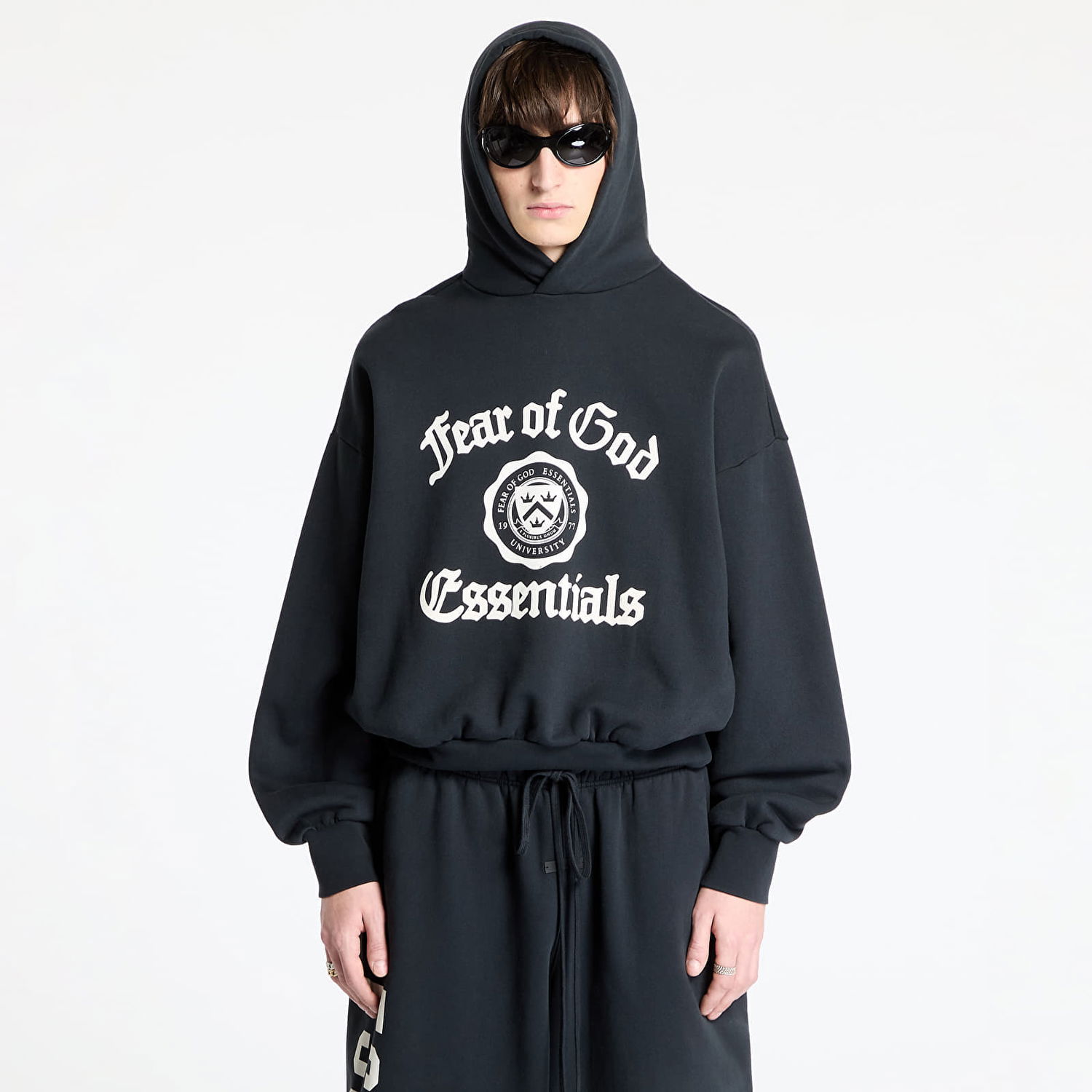 Mikina Fear of God Heavy Fleece Vintage Shrunken Hoodie Čierna | 192HO246210F-001, 0