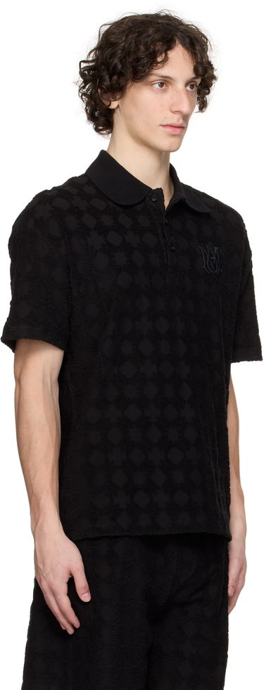 Polo tričko AMIRI AMIRI MA Quad Toweling Polo Čierna | AMJYPO1015, 4