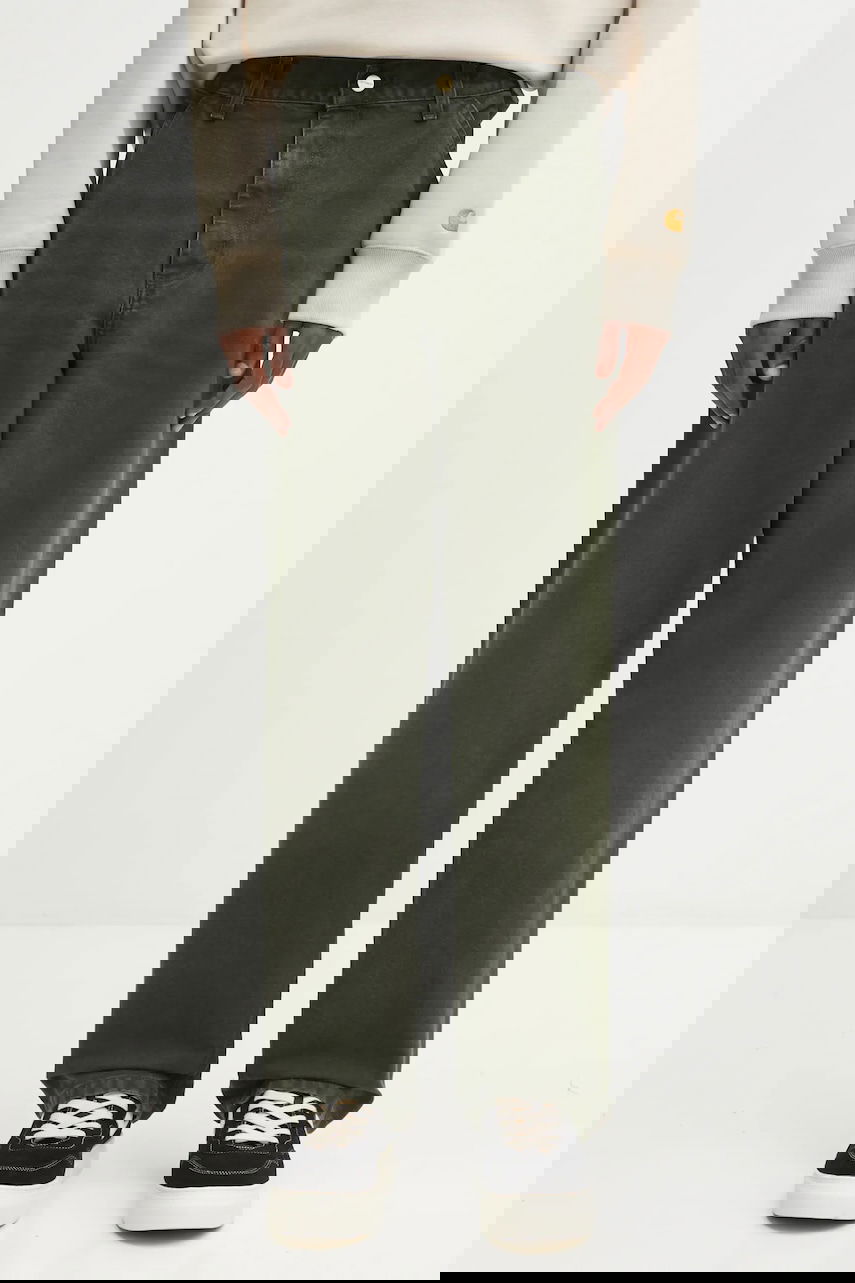 Nohavice Carhartt WIP Single Knee Wide-Leg Workwear Pants Zelené | I034798.494O, 0