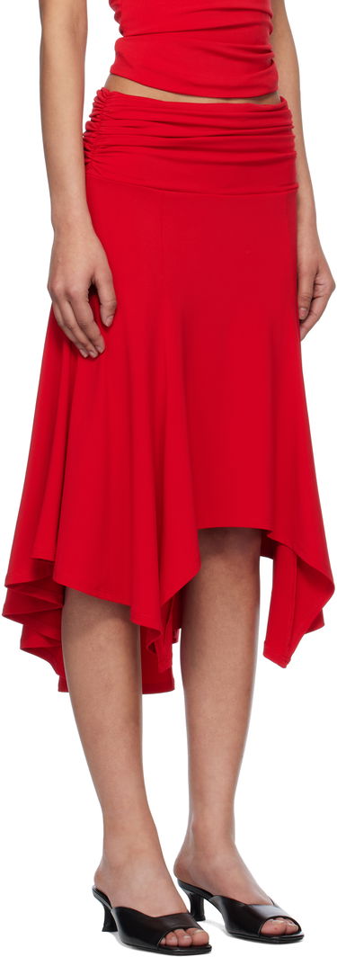 Sukňa GUIZIO Guizio Soffiano High-Low Midi Skirt Červená | S25328K012, 1