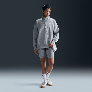 Sveter Nike Sportswear Phoenix Fleece Quarter-Zip Sweatshirt Šedá | HJ0931-063, 2