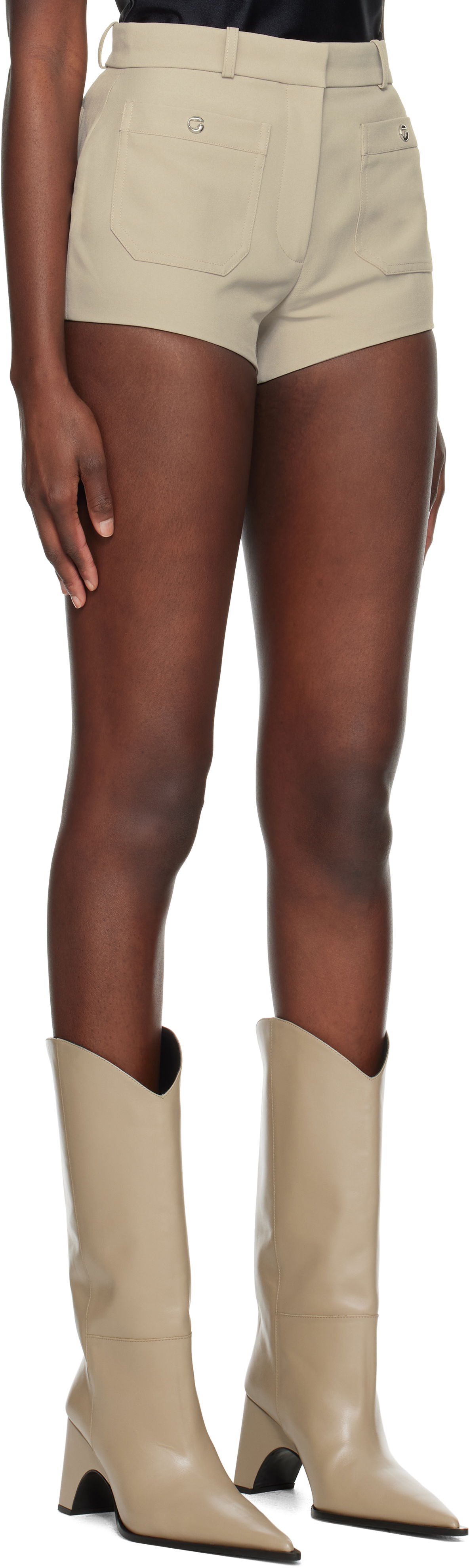 Šortky Coperni Coperni Four Pocket Tailored Mini Shorts Béžová | COPP114F3004, 1