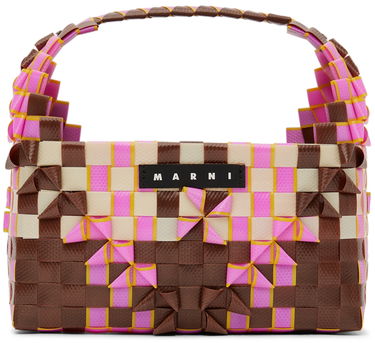 Tote bag Marni Marni Kids Woven Rainbow Tote Ružová | M00815-M00IW, 0
