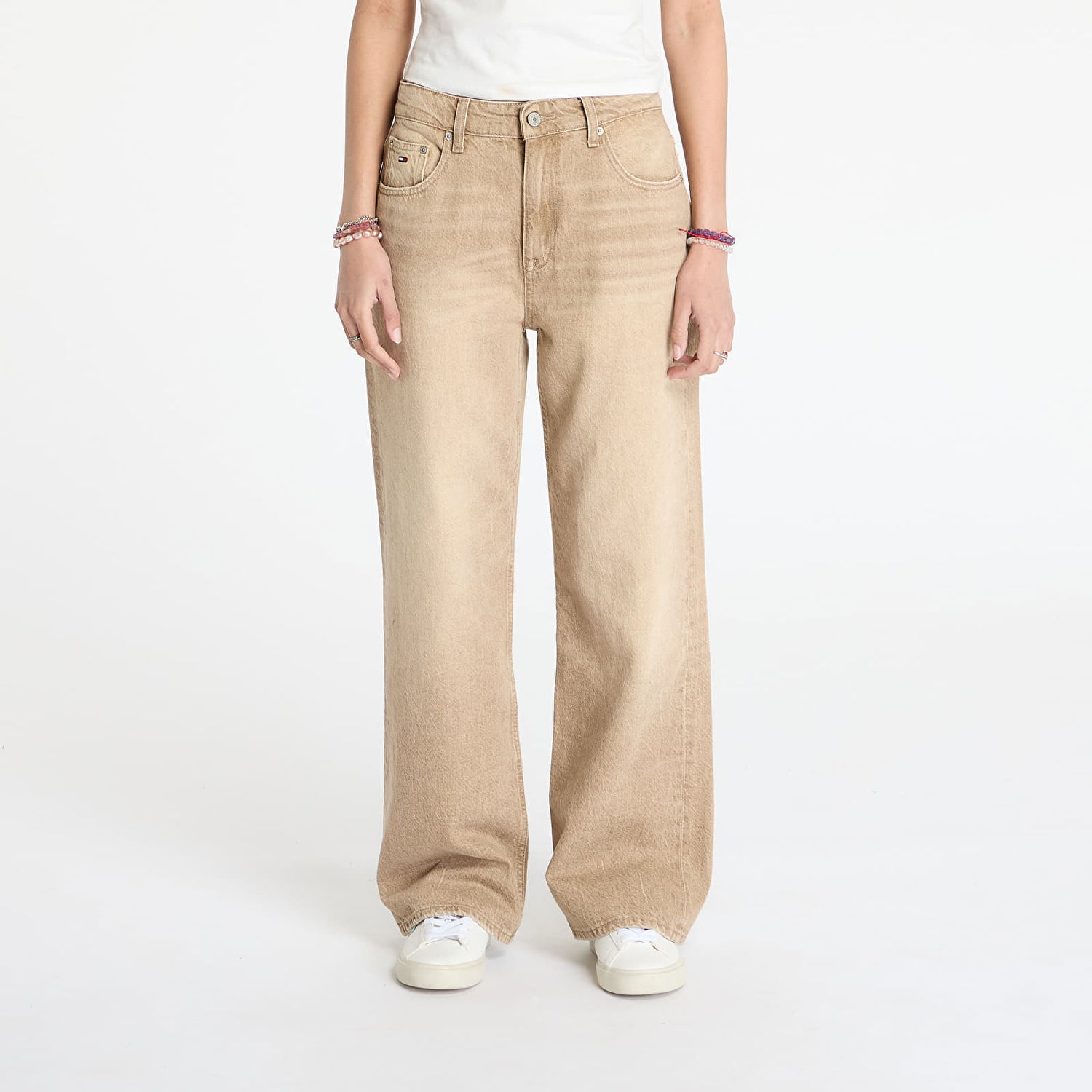 Džínsy Tommy Hilfiger Tommy Jeans Mia Relaxed Straight Jeans W25/L30 Béžová | DW0DW20577 1CE, 0