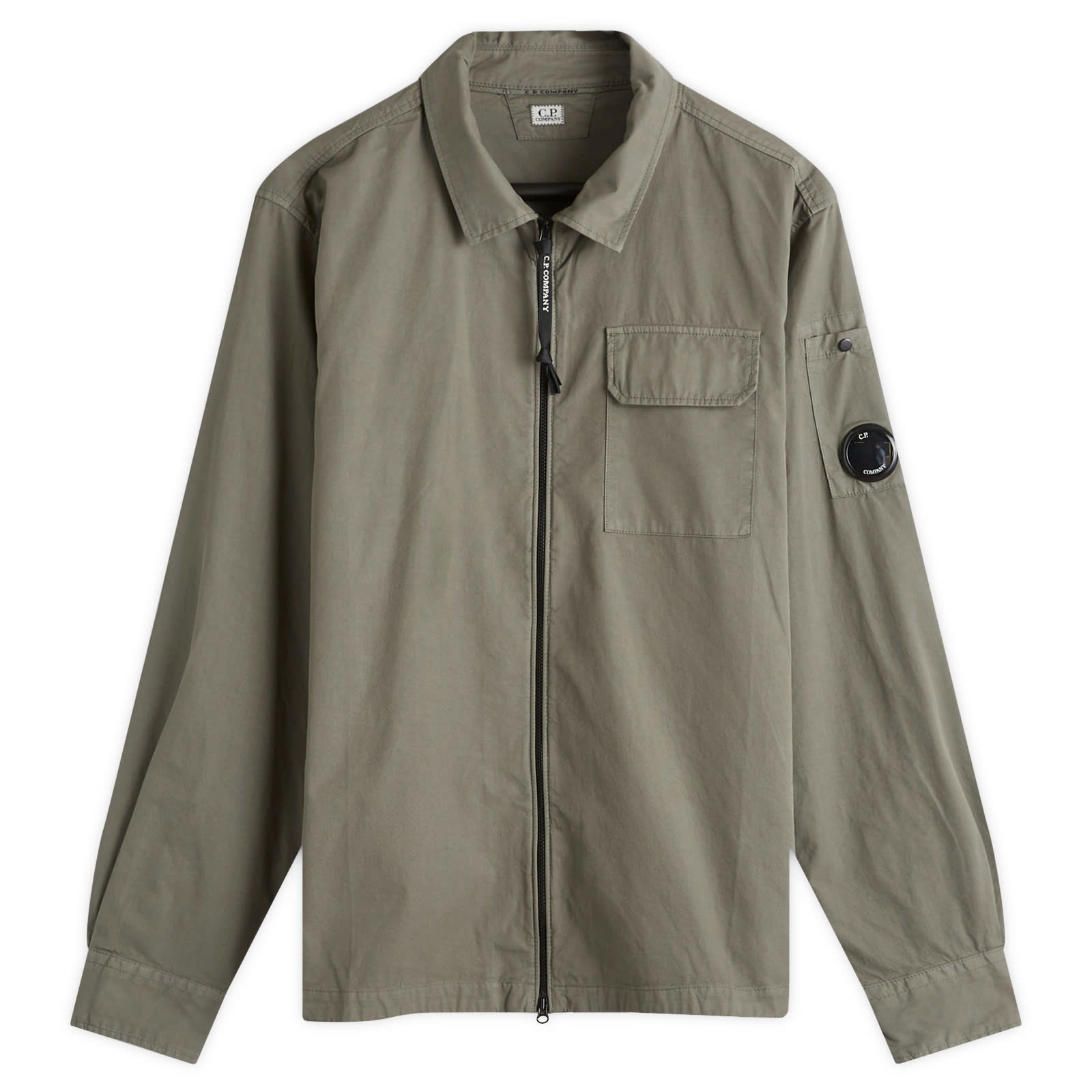 Organic Gabardine Zip Overshirt