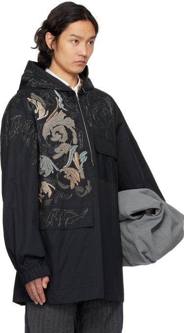 Vetrovka Dries Van Noten Dries Van Noten Embroidered Hooded Anorak Čierna | 251-020545-1147, 1