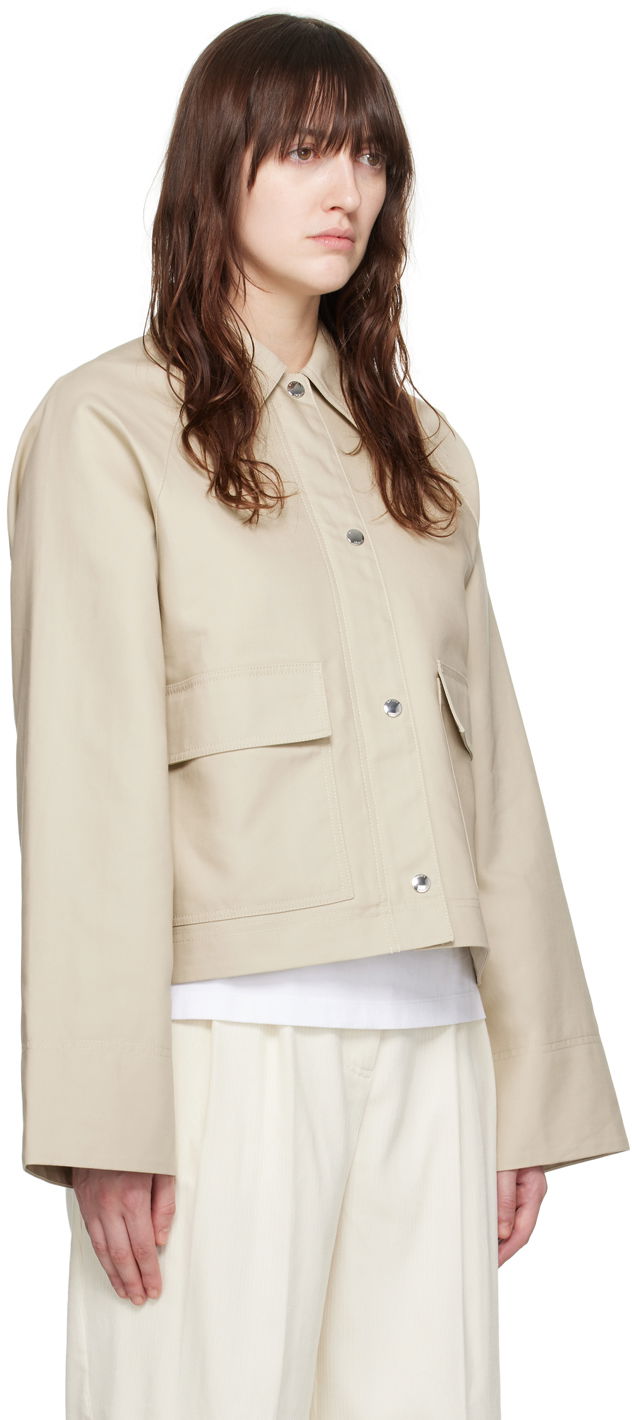 Bunda TOTEME TOTEME Cropped Flap Pocket Jacket Béžová | 243-WRO0129-FB0198, 1