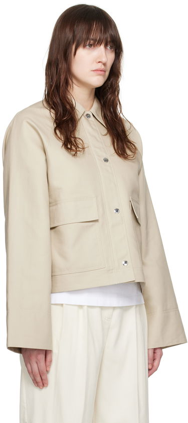 Bunda TOTEME TOTEME Cropped Flap Pocket Jacket Béžová | 243-WRO0129-FB0198, 1