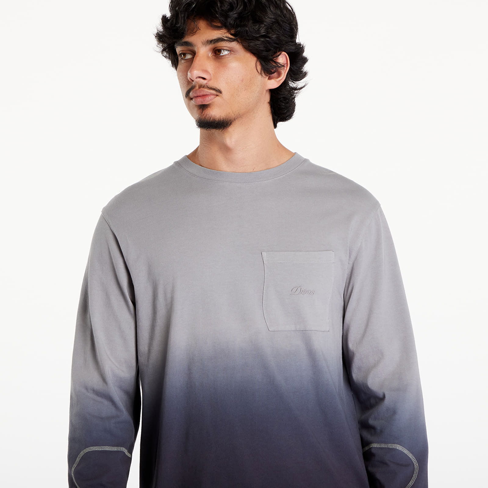 Gray Gradient Long Sleeve T-Shirt