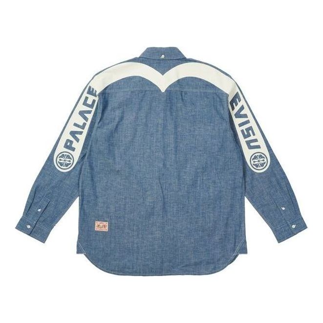 Košeľa Palace Palace x Evisu Classic Denim Shirt Modrá | P21EVSHT001