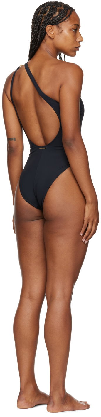 Plavky Stella McCartney One Shoulder Swimsuit Čierna | S7BK61640, 2