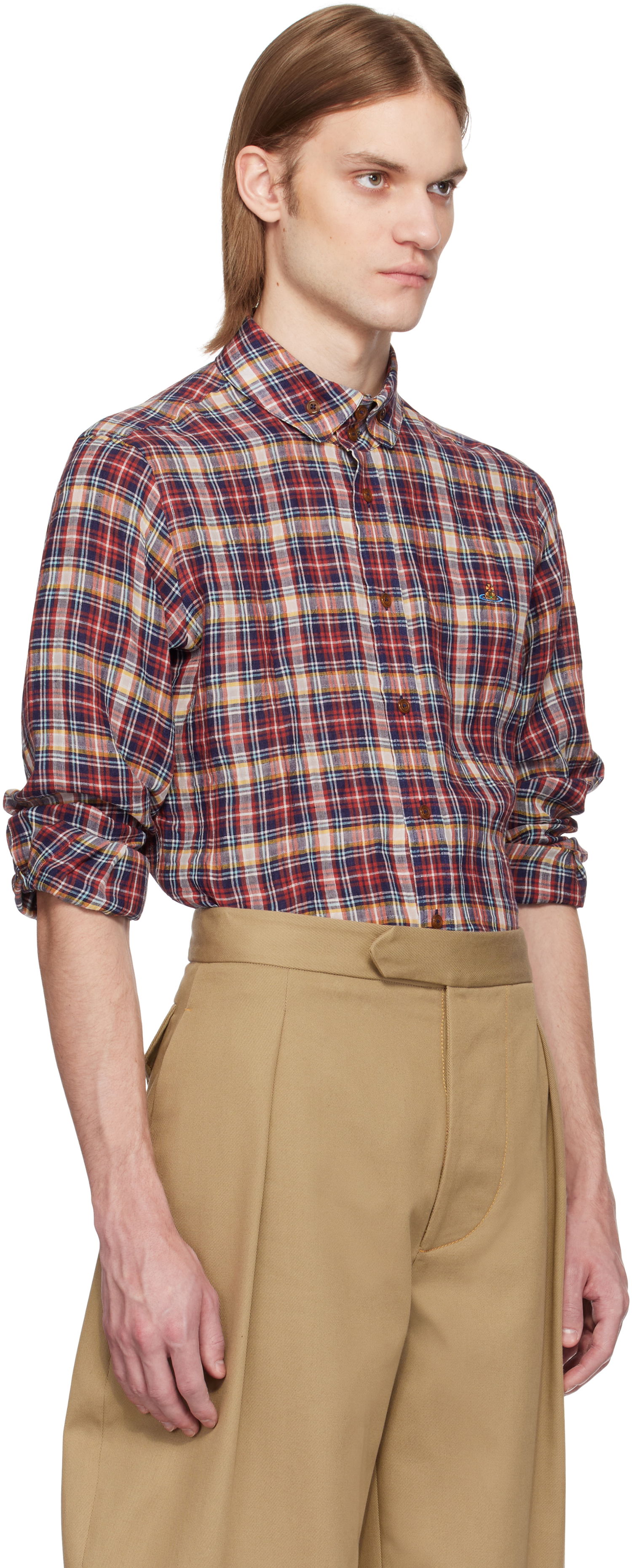 Košeľa Vivienne Westwood Vivienne Westwood Krall Two Button Plaid Shirt Rôznofarebný | 24010005-W013R-, 1