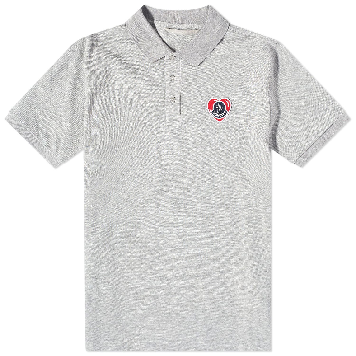 Polo tričko Moncler Heart Logo Polo Shirt Šedá | 8A000-84556-10-984, 0