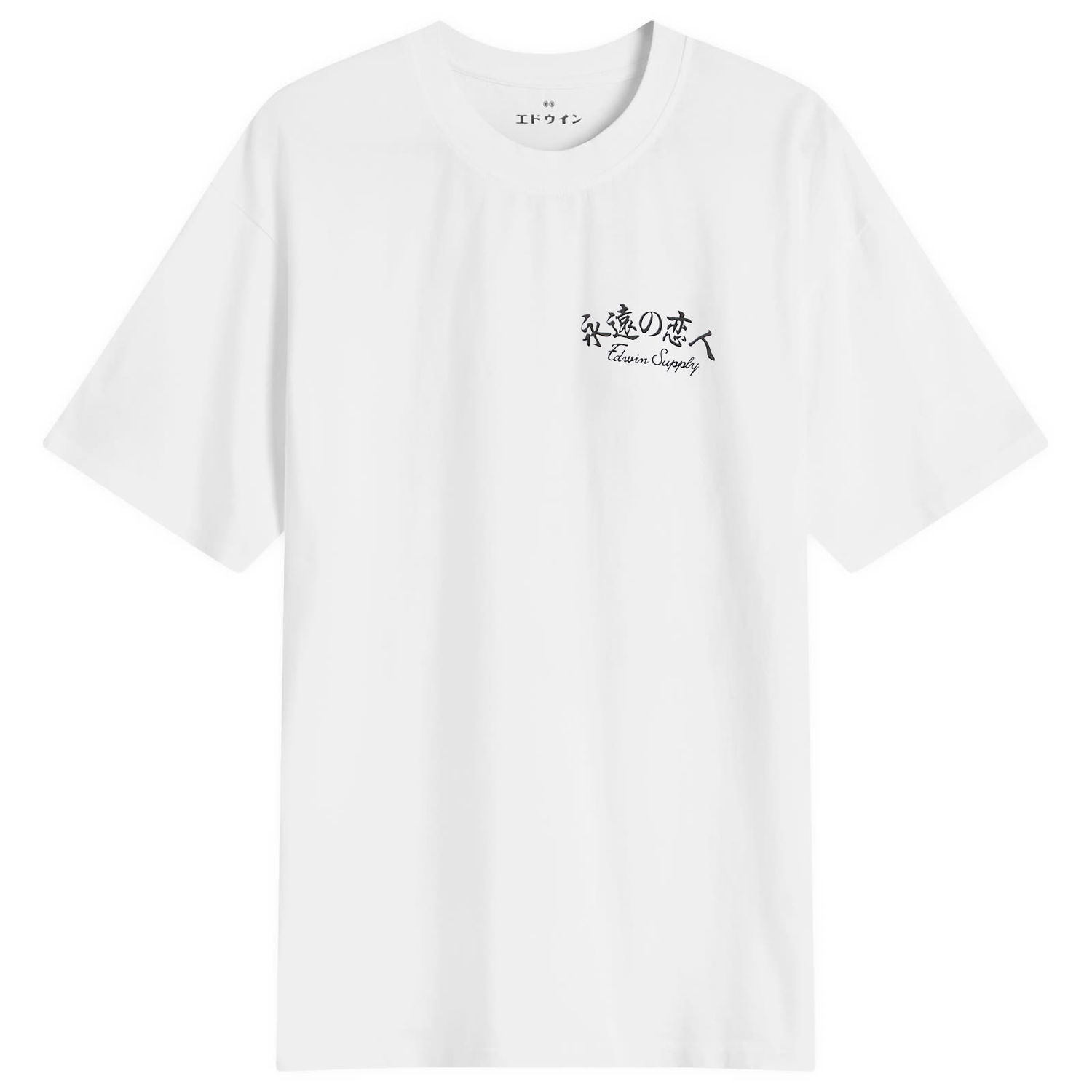Tričko EDWIN Forever Lover Graphic T-Shirt, Size Large Biela | I035008-0267, 1