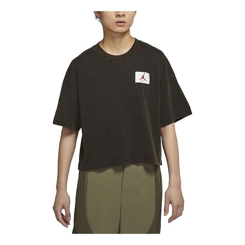 Crop Top Jordan Air Jordan Essentials Boxy Logo Short Sleeve Čierna | CZ4140-010