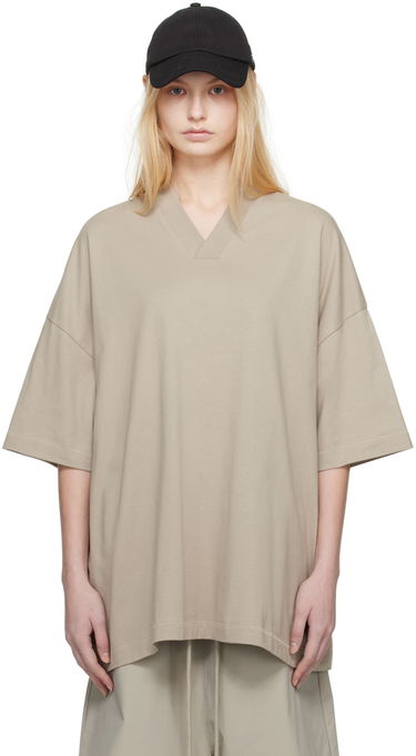 Tričko Fear of God Essentials V-Neck T-Shirt Šedá | 125SP244215F, 4