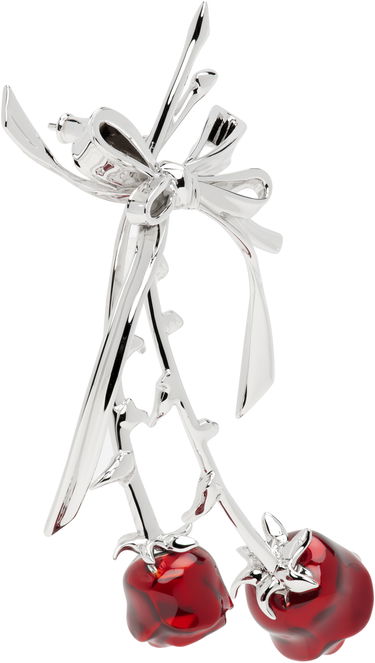 Náušnice SHUSHU/TONG SHUSHU/TONG YVMIN Edition Double Rose Bow Earring Červená | 22326RED00DL, 4
