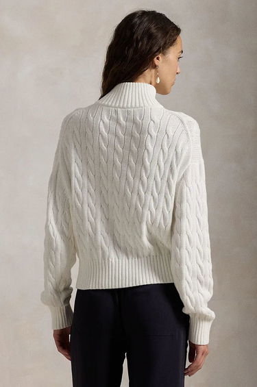 Sveter Polo by Ralph Lauren Polo Ralph Lauren Cable-Knit Quarter-Zip Sweater Biela | 211963467, 1