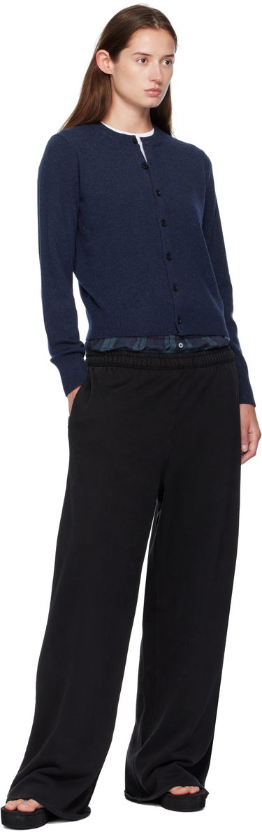 Sveter Acne Studios Fitted Yak Wool Cardigan Navy | A60634-, 3
