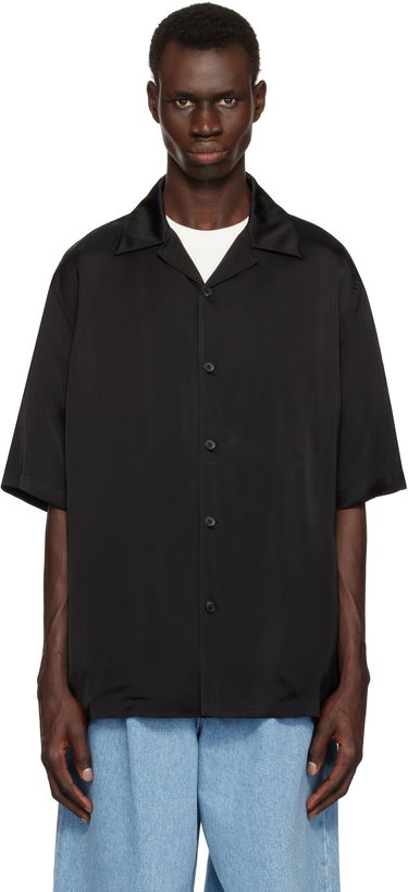 Košeľa Jil Sander Jil Sander Satin Short Sleeve Shirt Čierna | J23DL0107_J65022, 0