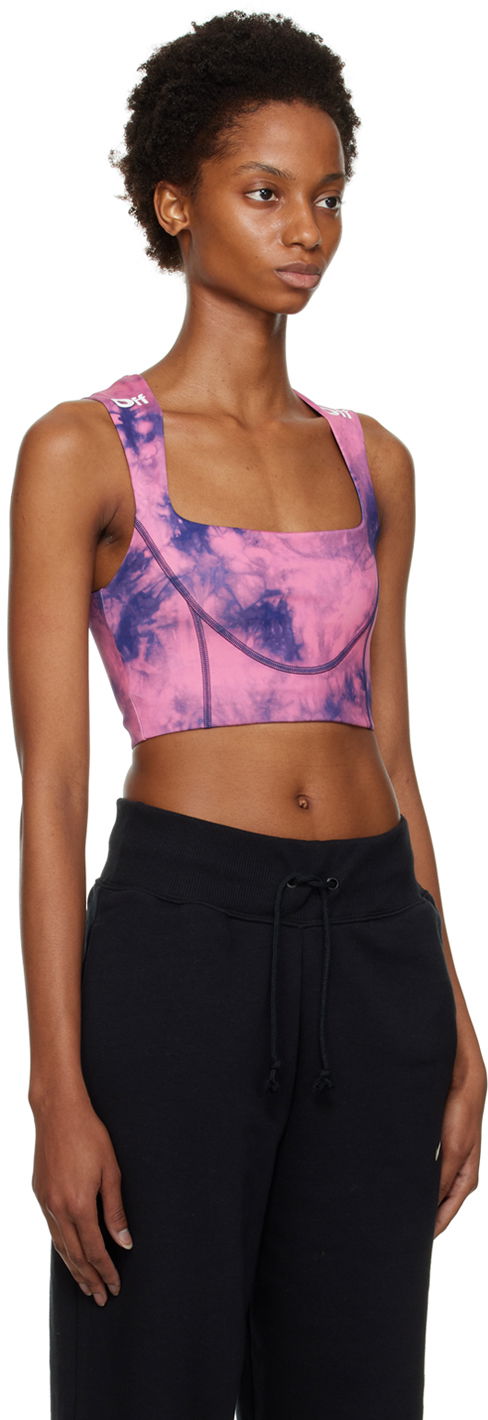 Podprsenka Off-White Off-White Tie-Dye Sports Bra Ružová | OWVO054F22JER0023045, 1