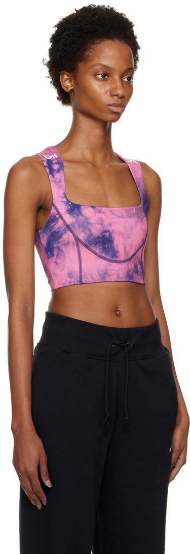 Podprsenka Off-White Off-White Tie-Dye Sports Bra Ružová | OWVO054F22JER0023045, 1