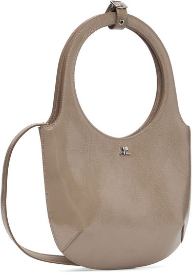 Taška cez rameno Courrèges Courrèges Holy Naplack Leather Shoulder Bag Čierna | 325GSA102CR0043, 4