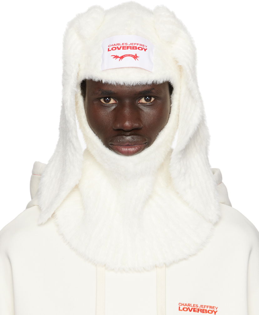 Šál Charles Jeffrey Loverboy LOVERBOY Fluffy Rabbit Balaclava Biela | 41130902