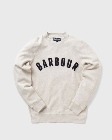 Mikina Barbour Prep Logo Crew Sweatshirt Biela | MOL0101BE54, 3