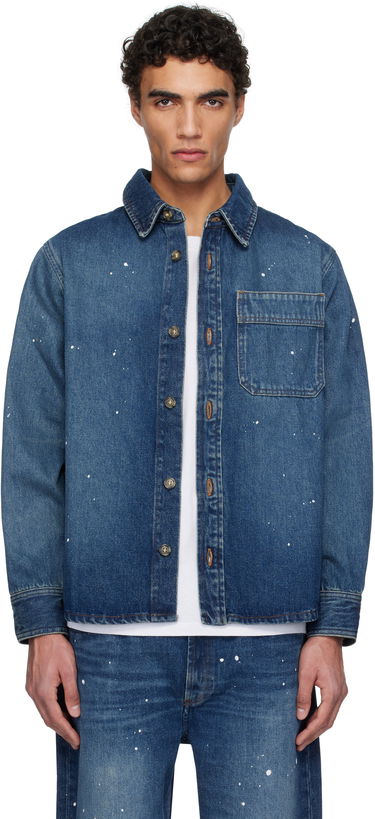 Košeľa A.P.C. A.P.C. Paint Splatter Denim Shirt Modrá | COHGL-H02709, 0