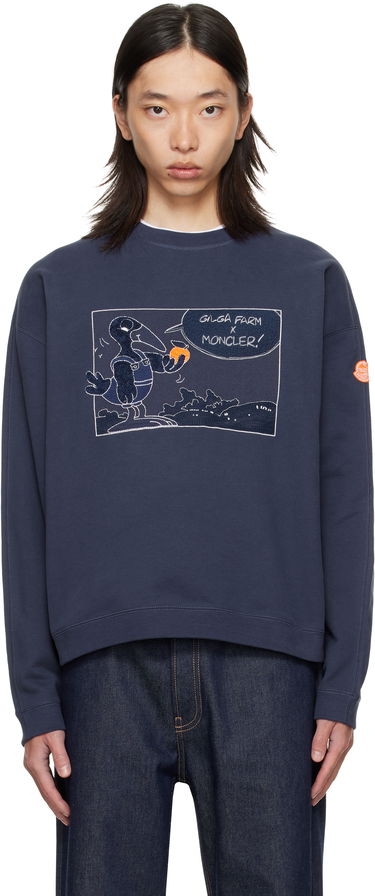 Mikina Moncler Moncler Genius x Gilga Farm Cotton Sweatshirt Navy | K24028G0000289AUJ, 0