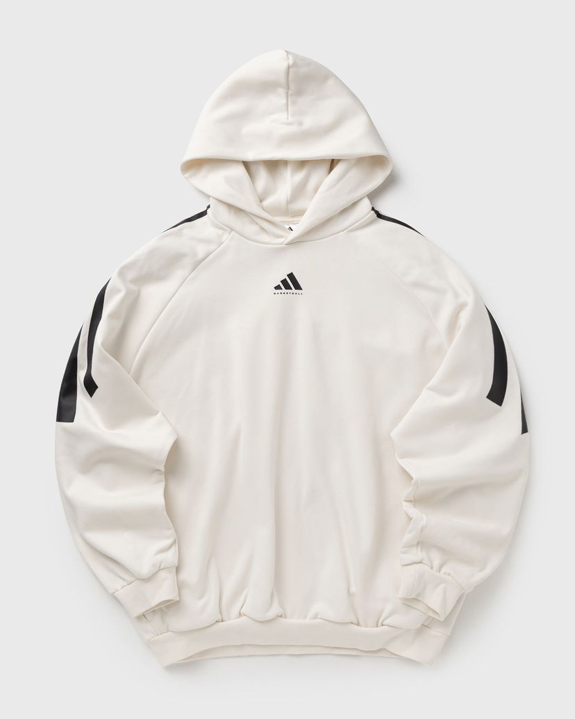 Mikina adidas Originals Basketball 3-Stripes Hoodie Biela | JZ7930