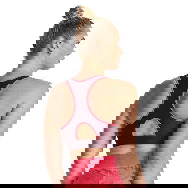 Podprsenka Under Armour HeatGear Mid Padless Bra Vínová | 1373865-600, 3