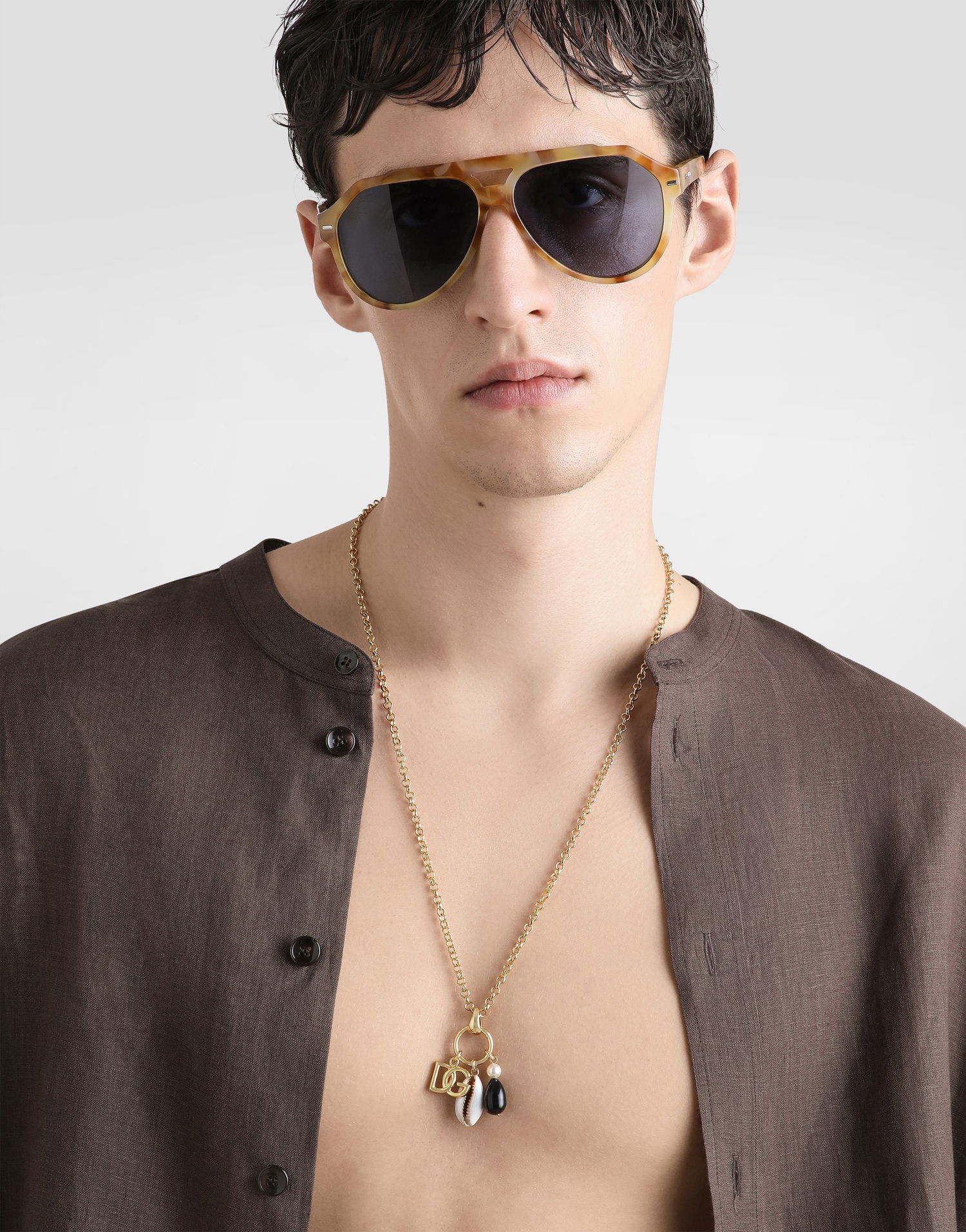 Náhrdelník Dolce & Gabbana Dolce & Gabbana DG Logo Charm Necklace Metalická | WNR5C1W1111ZOO00, 1