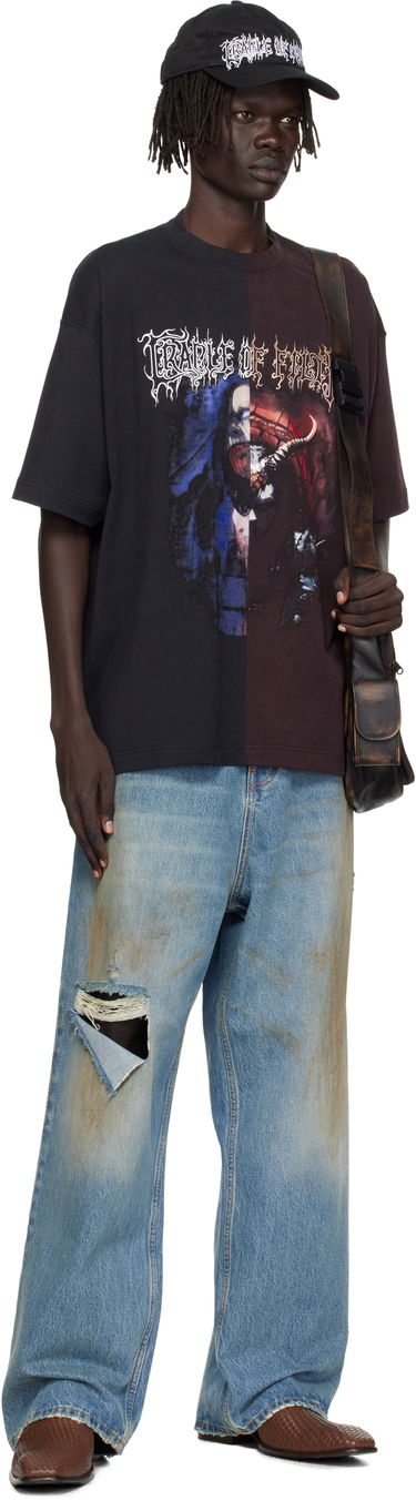 Tričko VETEMENTS Vetements Cradle of Filth Cut-Up Oversized T-Shirt Čierna | UCF76TR900BR, 3