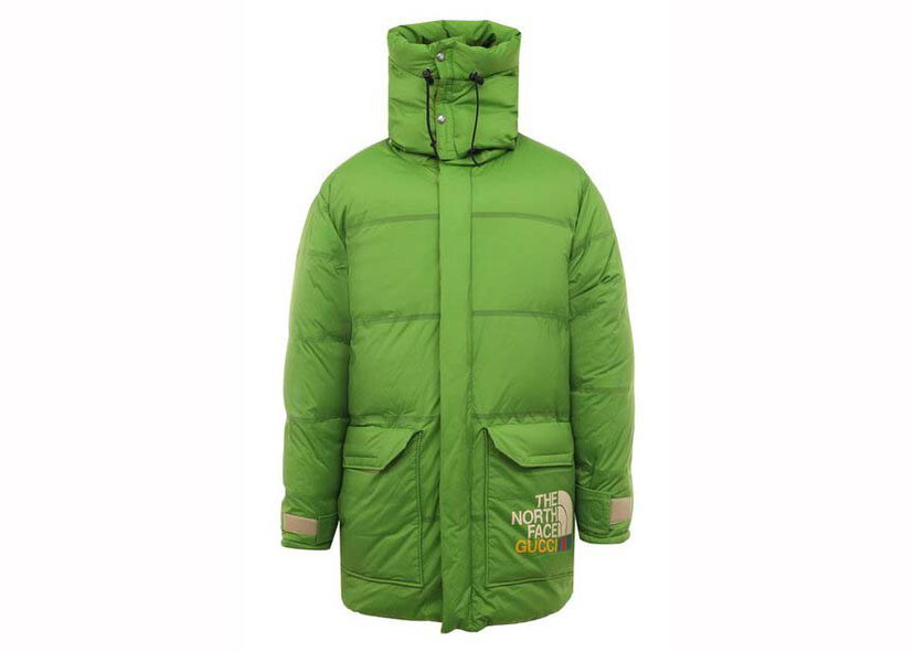 Parka Gucci The North Face x Down Parka Adder Green Zelené | 663751