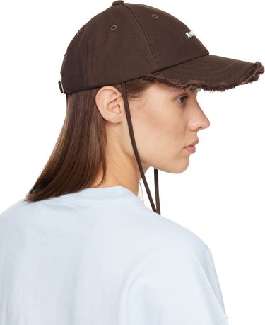 Šiltovka Jacquemus Distressed Brim Drawstring 'The Artichaut' Cap Hnedá | 23EACU00452AW00255, 2