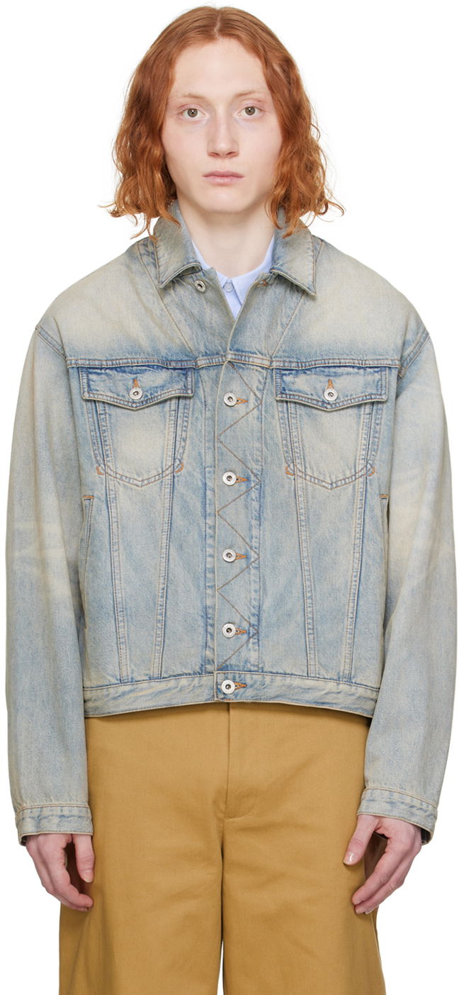 Bunda KENZO Paris Drawn Varsity Denim Jacket Modrá | FE55DV3026B8, 0