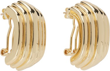 Náušnice Anine Bing Chunky Ribbed Earrings Metalická | A-15-3402-920, 4