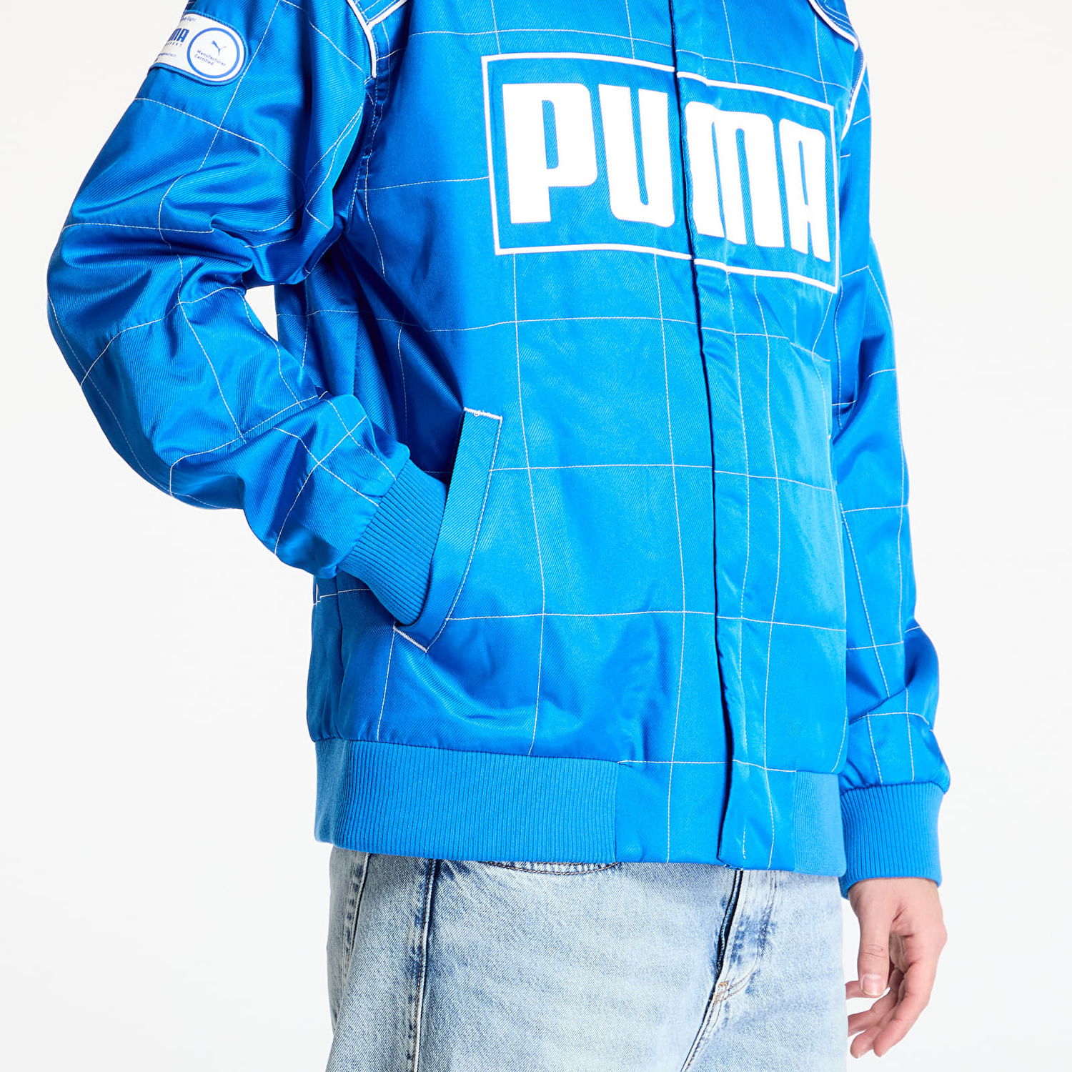 Bunda Puma Archive Seasonal Relaxed Racer Jacket Modrá | 62991458, 1