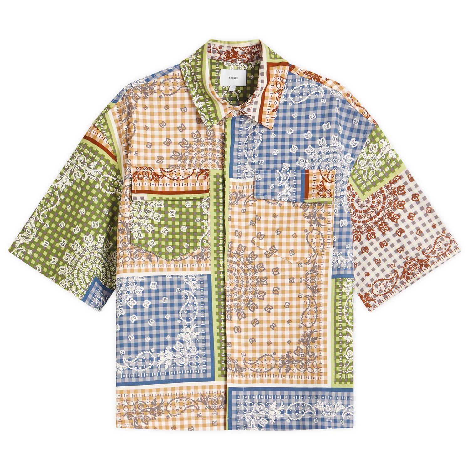 Košeľa Rhude Rhude Bandana Short Sleeve Shirt, Size Large Rôznofarebný | RHSS25SR052170108, 1