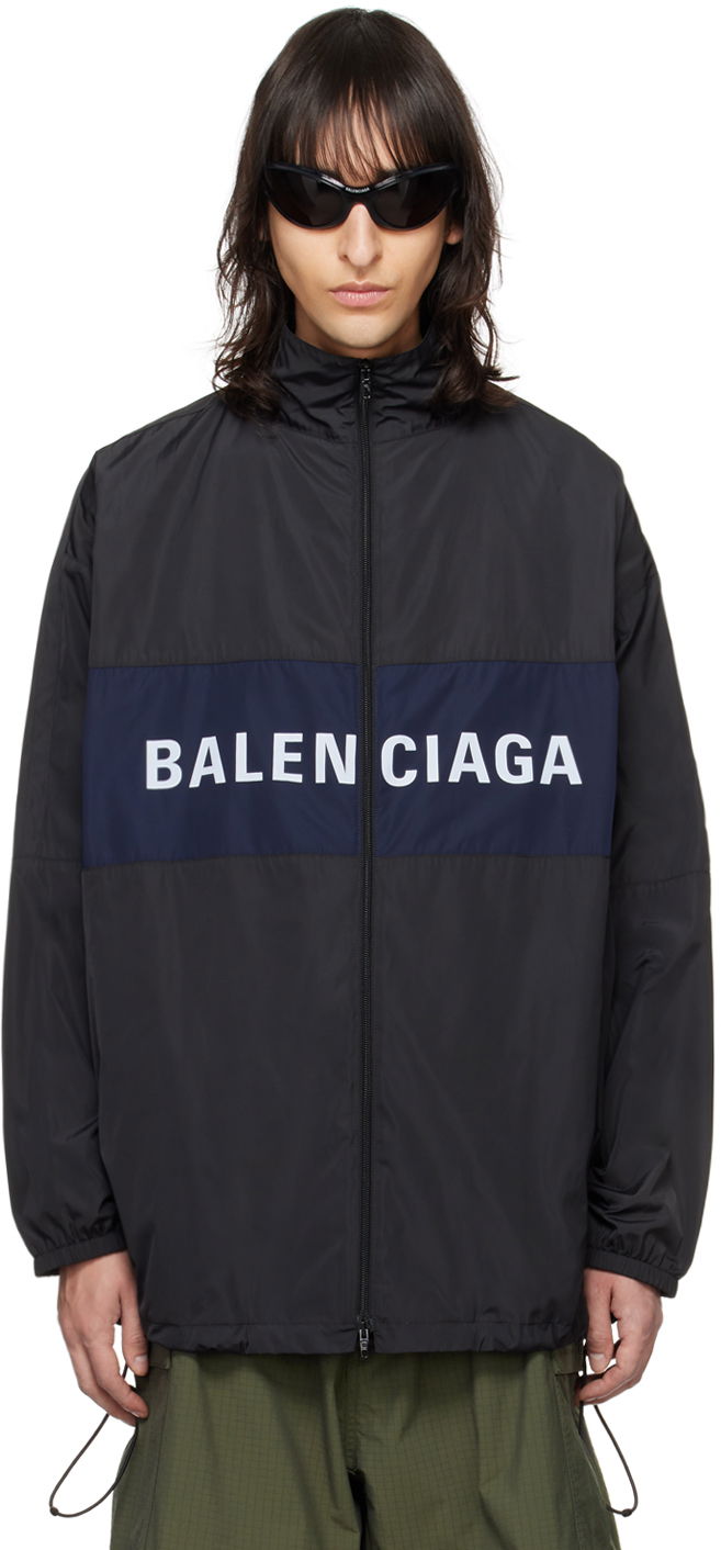 Bunda Balenciaga Zip-Up Jacket Čierna | 725302-TPO06-1000