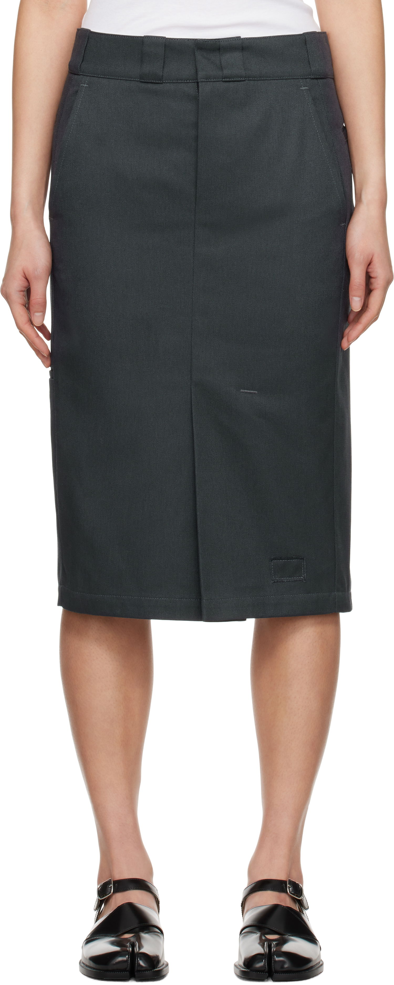 Sukňa Maison Margiela Maison Margiela Skater Chino Midi Skirt Šedá | S51ME0028 S54042, 0
