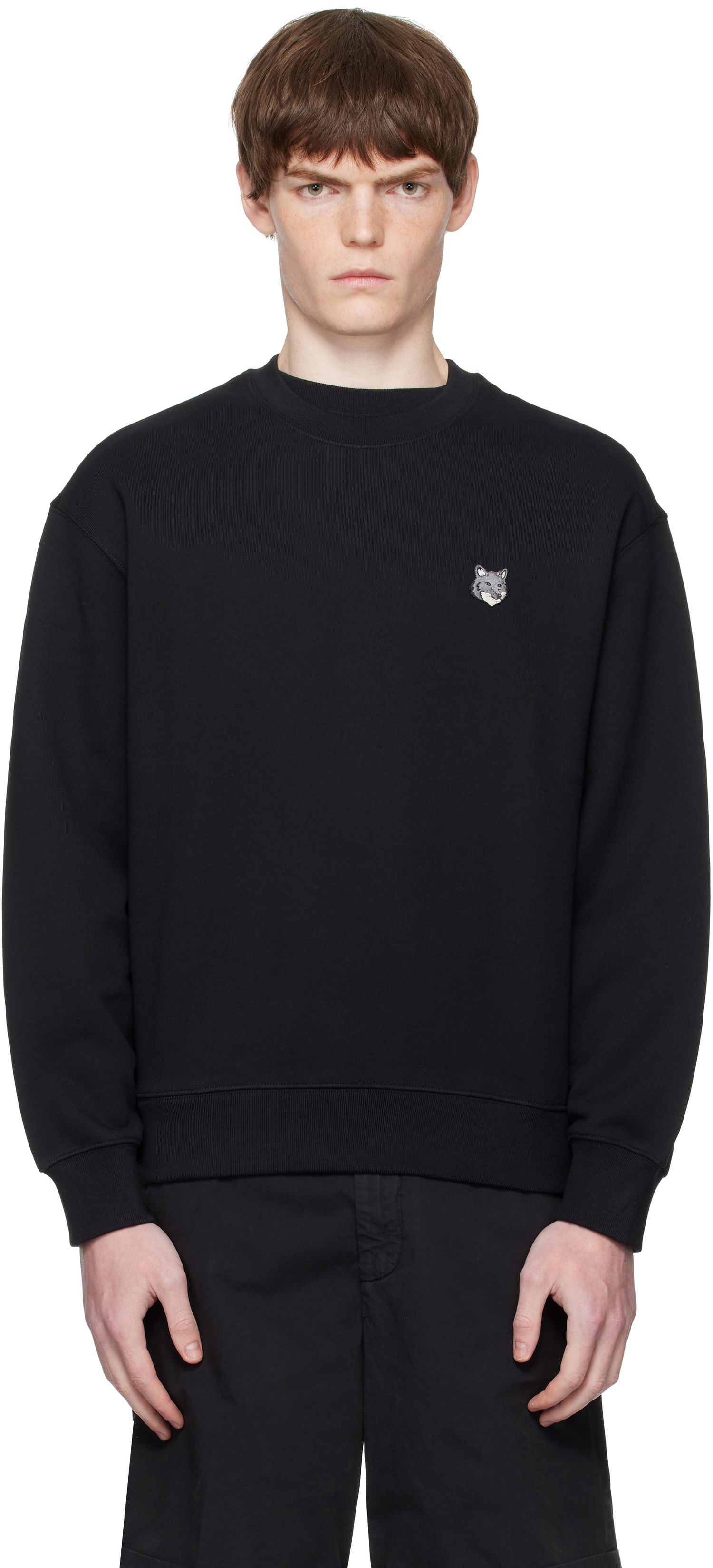 Mikina MAISON KITSUNÉ Maison Kitsuné Fox Head Comfort Sweatshirt Čierna | PM00304KM0341, 0