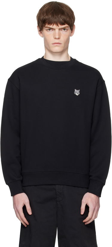 Mikina MAISON KITSUNÉ Maison Kitsuné Fox Head Comfort Sweatshirt Čierna | PM00304KM0341, 0