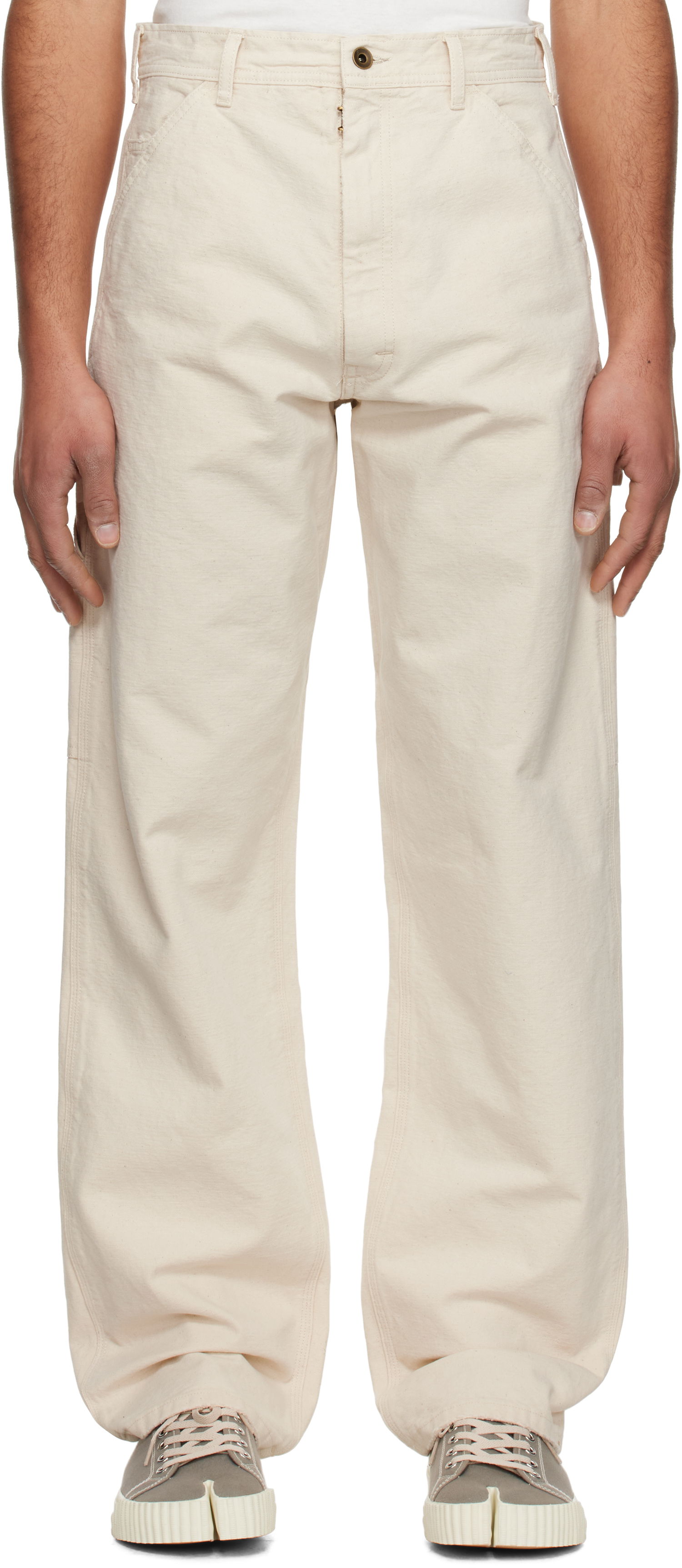 Cargo nohavice Maison Margiela Maison Margiela Five-Pocket Jeans Béžová | S50LA0235 M35261, 0