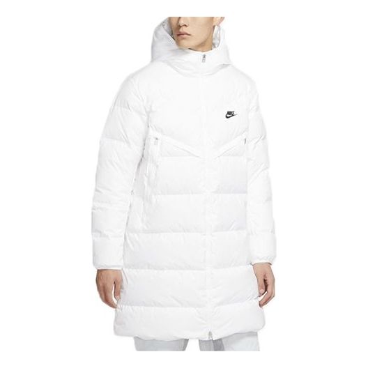 Parka Nike Sportswear Down-Fill Windrunner Shield Long Jacket Biela | CU4409-100
